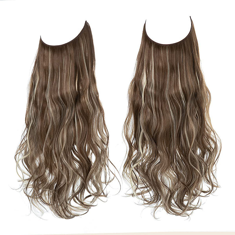 Magnifique perruque aux cheveux bouclés et volumineux