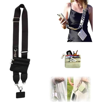 Fashion Crossbody Phone Strap with Removable Card Holder - Halri