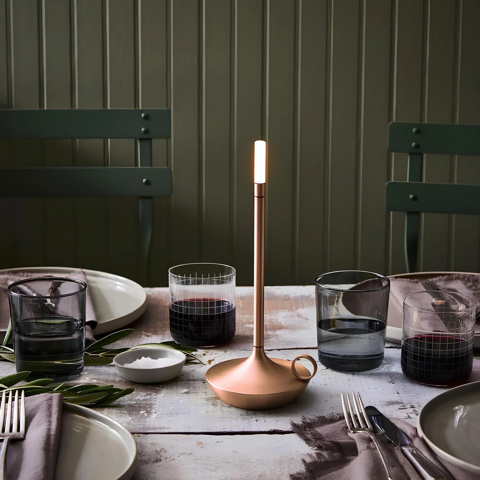 Contemporary Designer Glass Table Lamp - Halri