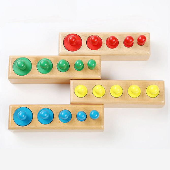 Natural Wood Sensory Blocks Montessori Puzzle Set - Halri