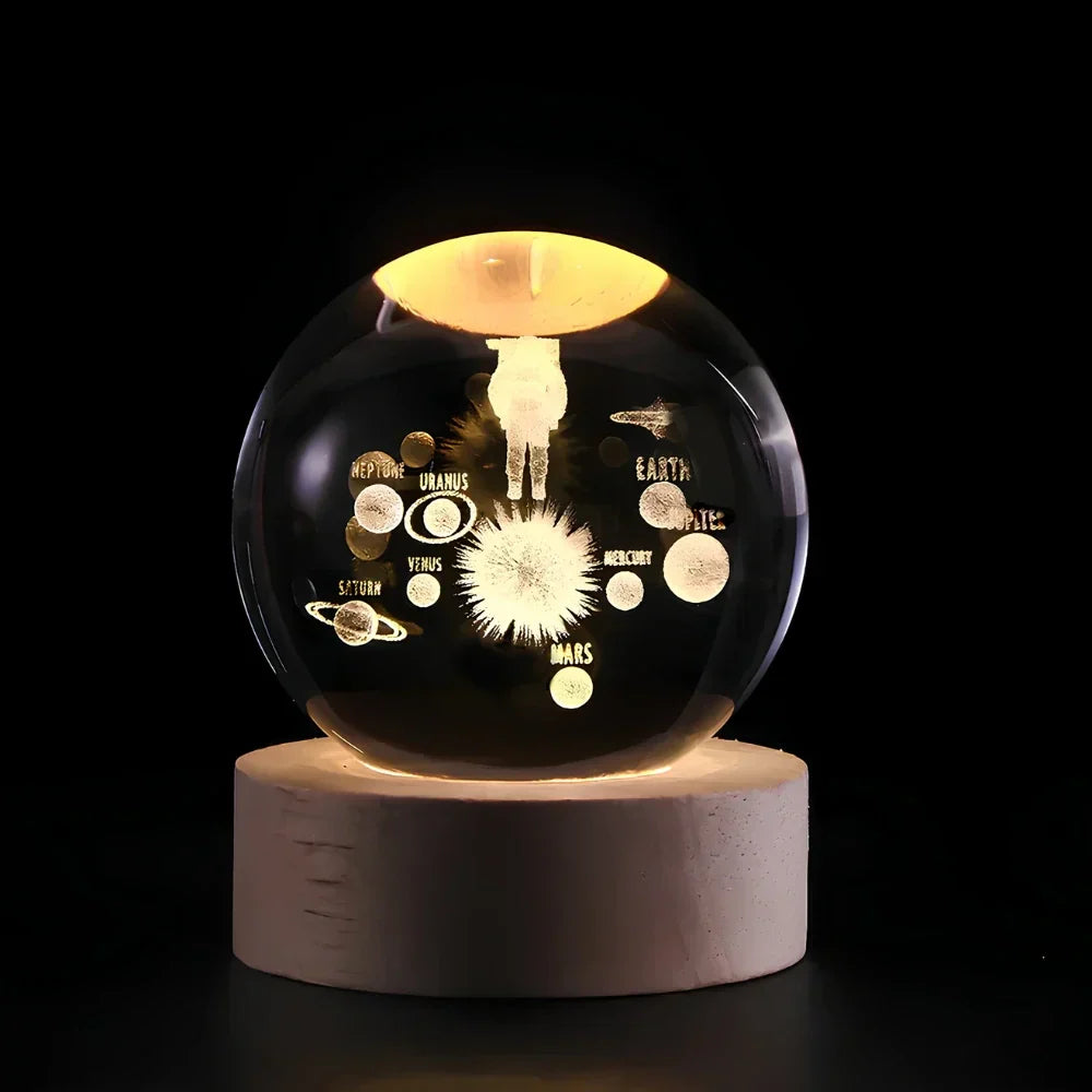 Magnifique décoration en sphère de cristal 3D