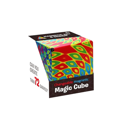 Cube puzzle magnétique coloré