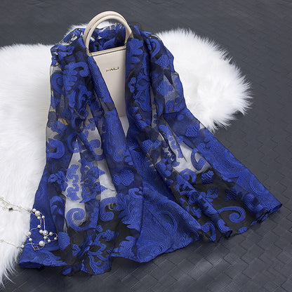 Écharpe légère et élégante à motif floral