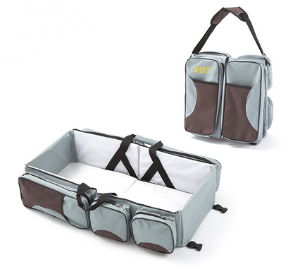 Lit de voyage portable pour bébé avec sacs de rangement pratiques