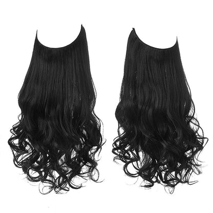 Magnifique perruque aux cheveux bouclés et volumineux