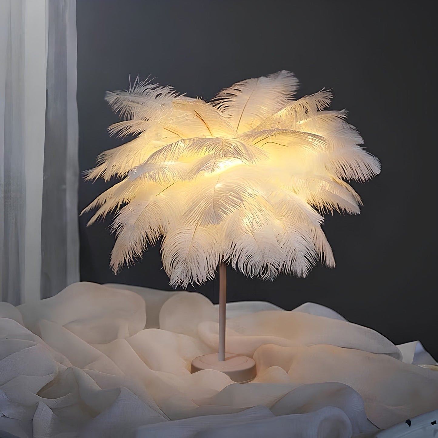 Lampe de table palmier style île tropicale