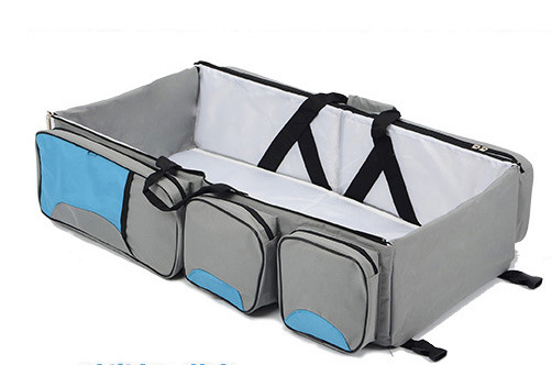 Lit de voyage portable pour bébé avec sacs de rangement pratiques