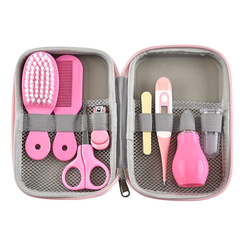 Kit de premiers soins pour bébé avec tondeuse, thermomètre et brosse