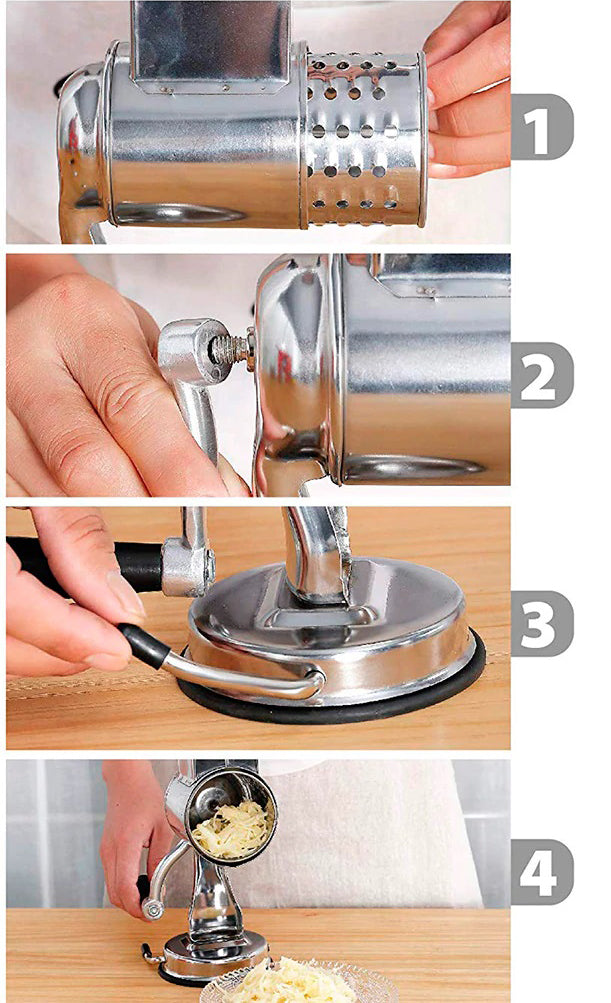 Easy Use 3-in-1 Food Slicer Grater Shredder
