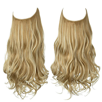 Magnifique perruque aux cheveux bouclés et volumineux