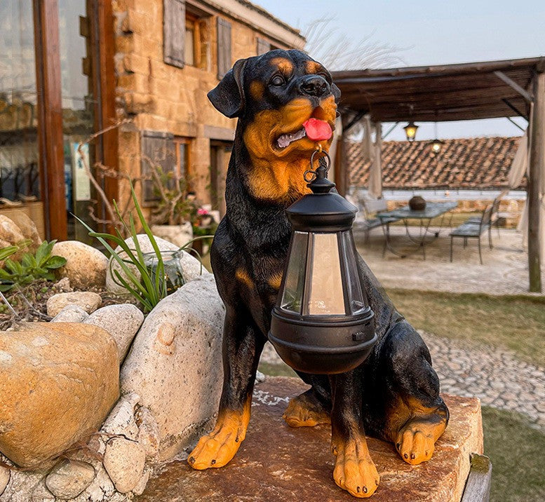 Lampe solaire d'extérieur pour chien
