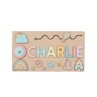 Puzzle en bois gravé personnalisé avec nom