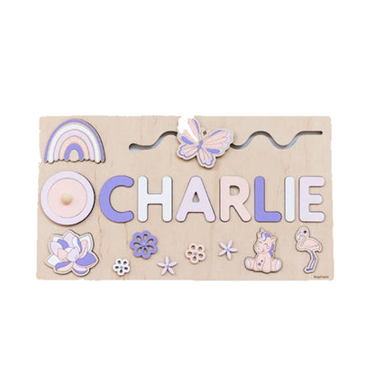 Puzzle en bois gravé personnalisé avec nom