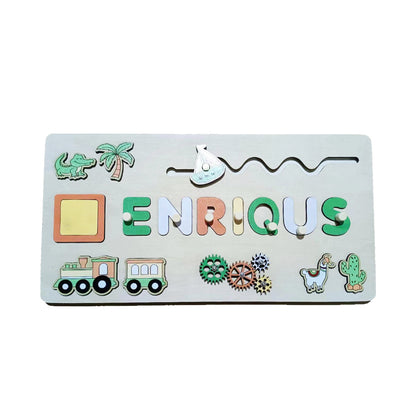 Puzzle en bois gravé personnalisé avec nom