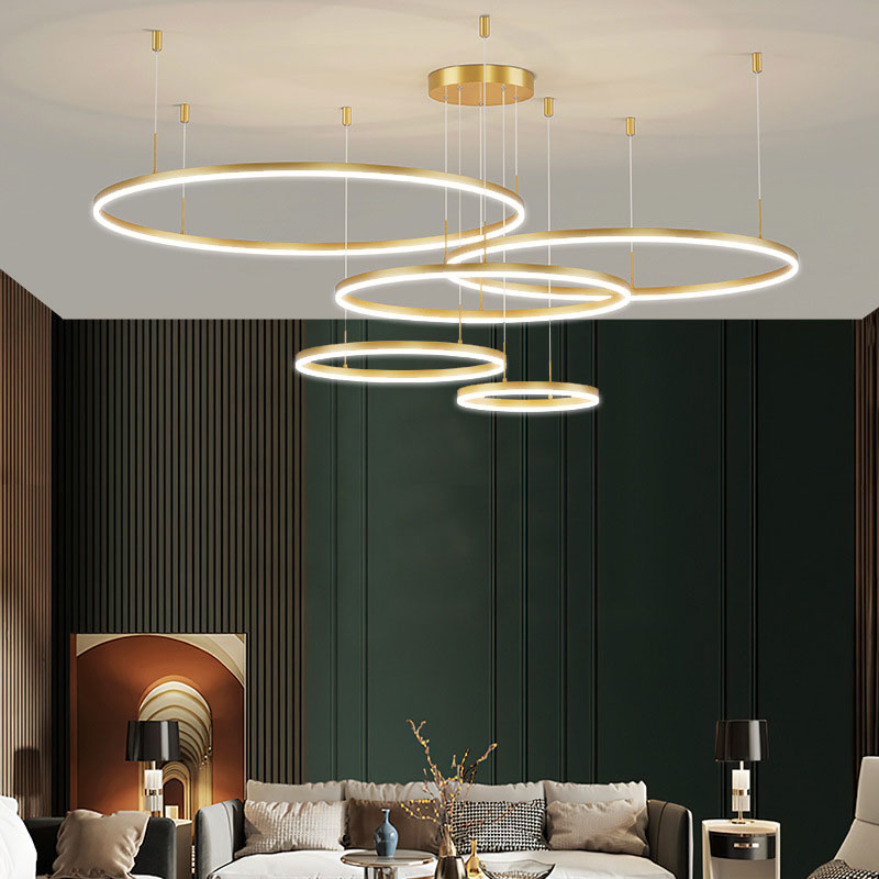 Stylish Metal Pendant Light Circle Design