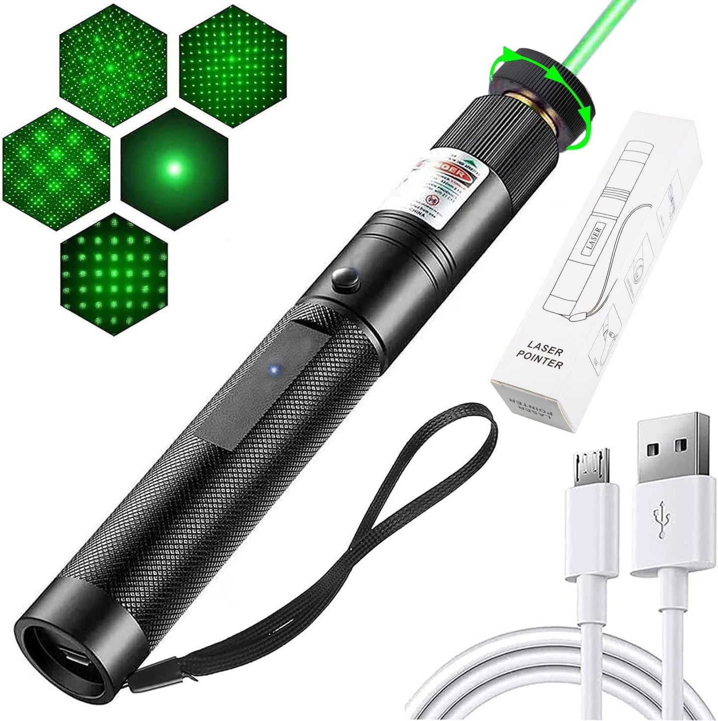 Stylo pointeur laser rechargeable haute puissance