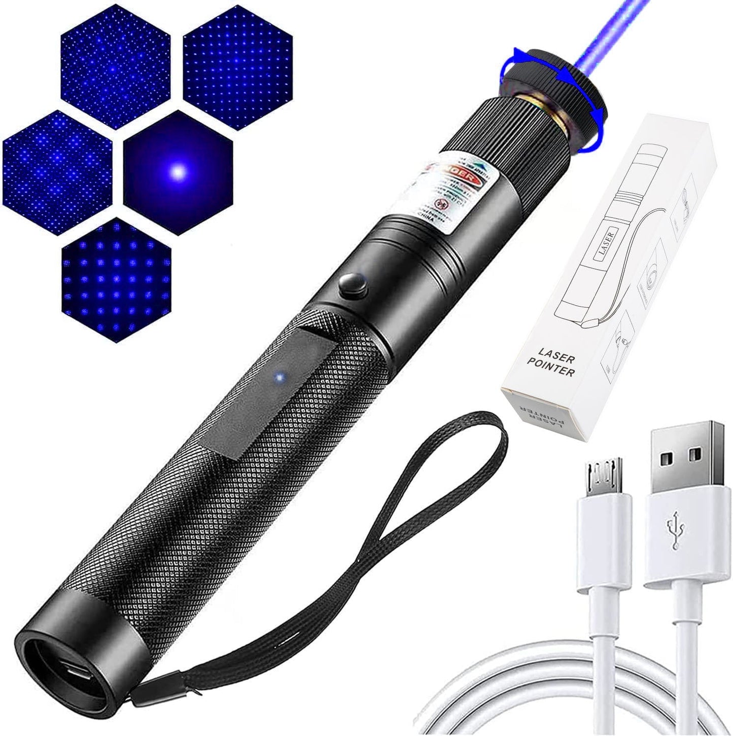Stylo pointeur laser rechargeable haute puissance