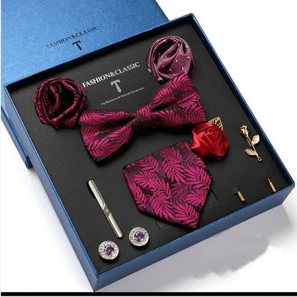 Ensemble de cravates élégantes pour homme, présenté dans un coffret haut de gamme.
