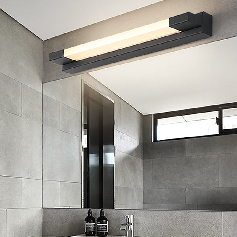 Applique murale LED noire élégante pour salle de bain