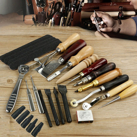 Basic Leather Craft Starter Tool Set - Halri