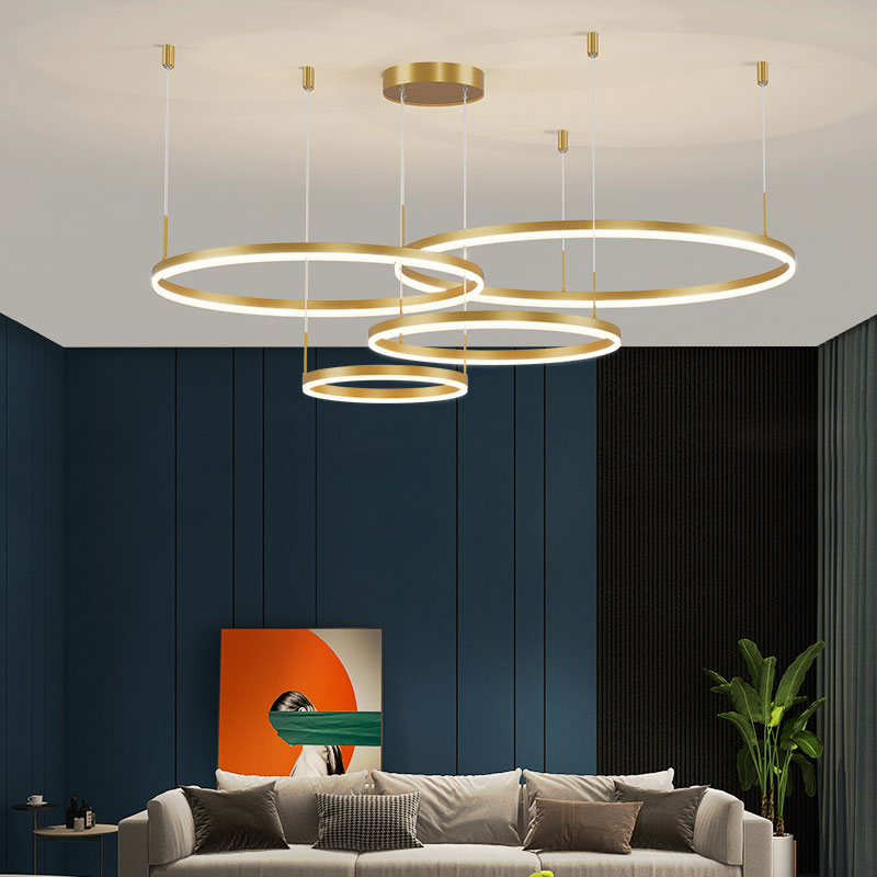 Stylish Metal Pendant Light Circle Design