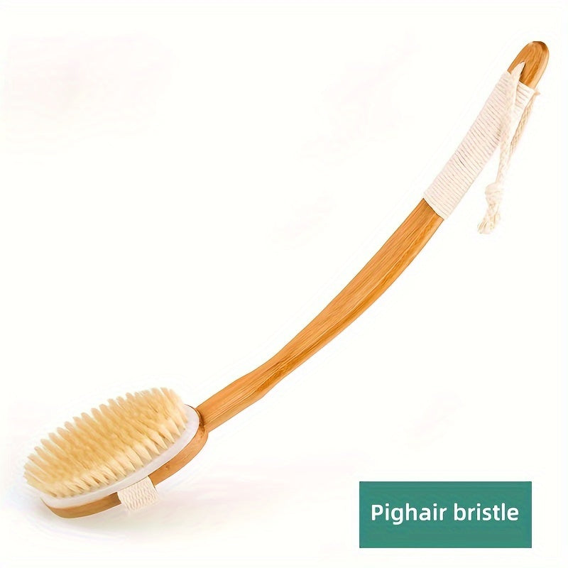 Brosse exfoliante pour le dos avec poils doux et long manche