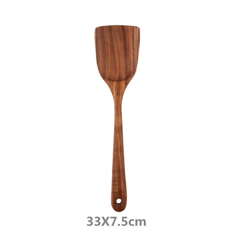 Ensemble d'ustensiles de cuisine en bois naturel 