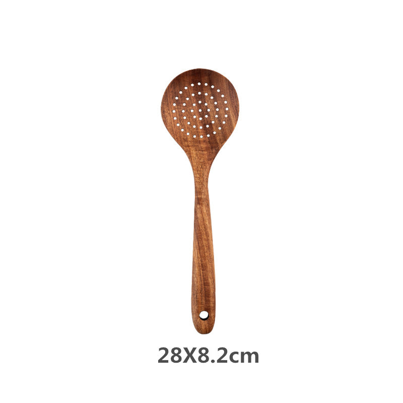 Ensemble d'ustensiles de cuisine en bois naturel 