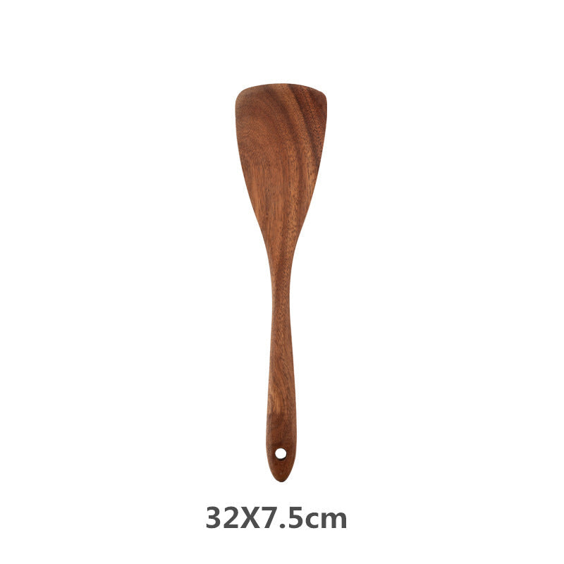 Ensemble d'ustensiles de cuisine en bois naturel 