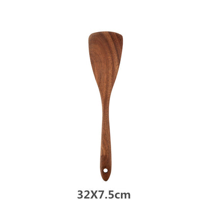 Ensemble d'ustensiles de cuisine en bois naturel 