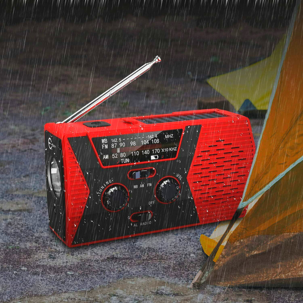 Portable Solar Hand Crank Weather Radio Charger - Halri