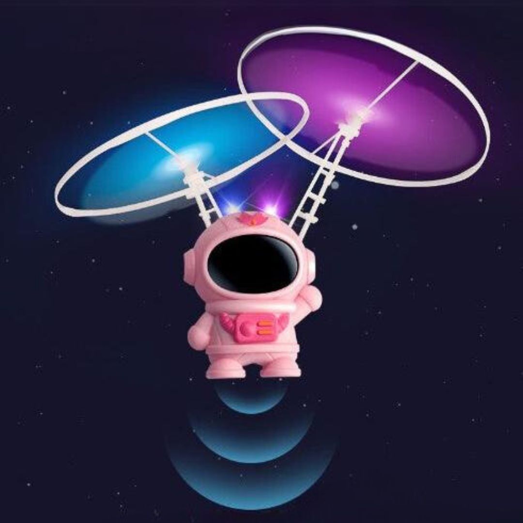 Jouet spatial LED coloré et rotatif