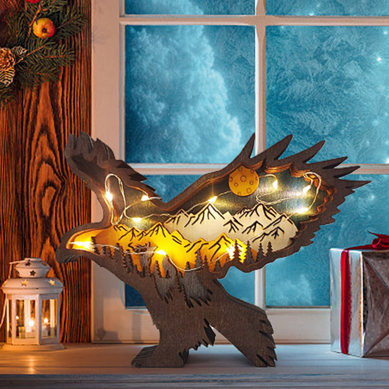 Décoration fantaisiste de figurines d'animaux des bois