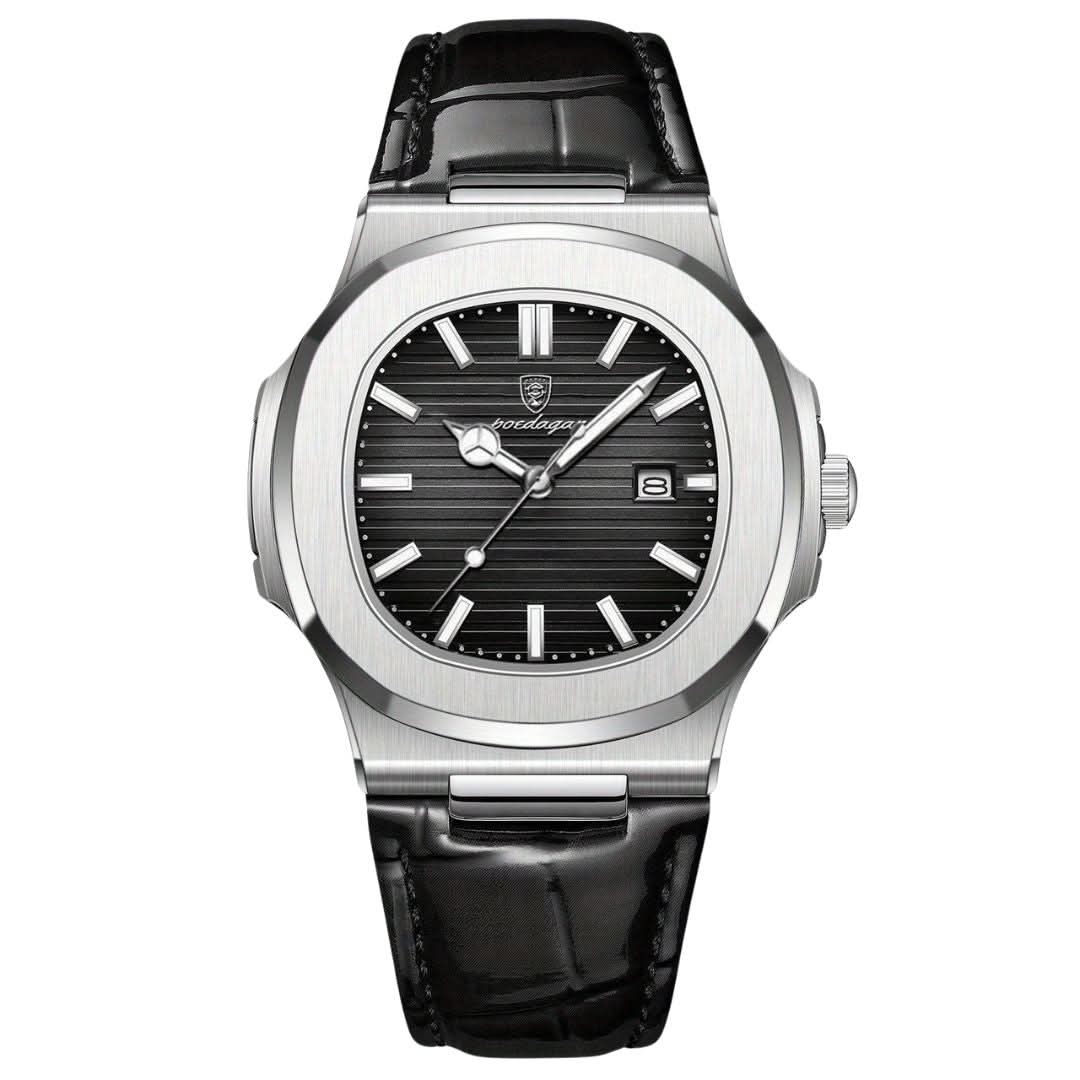 Classic Men's Stainless Steel Quartz Watch with Date - Halri