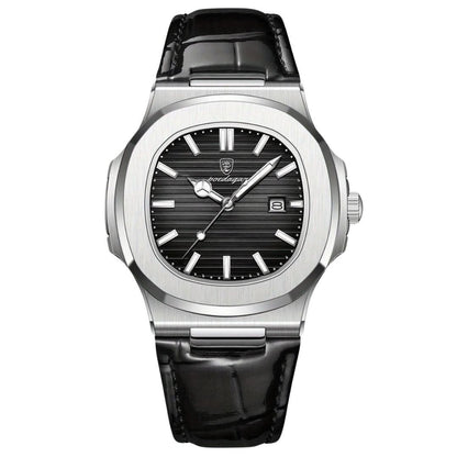 Classic Men's Stainless Steel Quartz Watch with Date - Halri