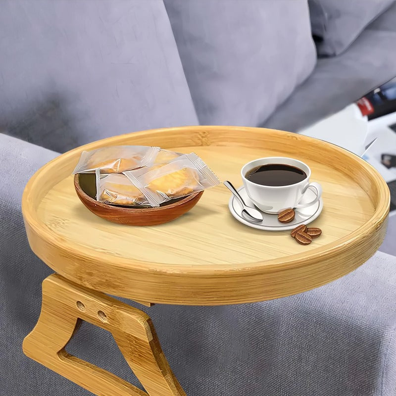 Natural Wood Sofa End Table - Halri
