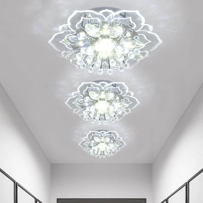 Plafonnier LED coloré à motif floral