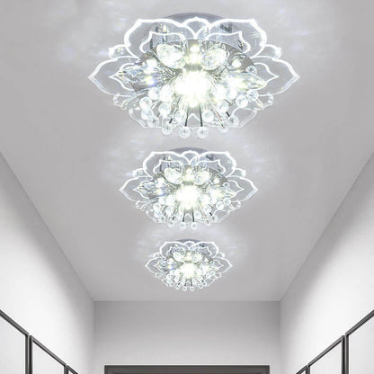 Plafonnier LED coloré à motif floral