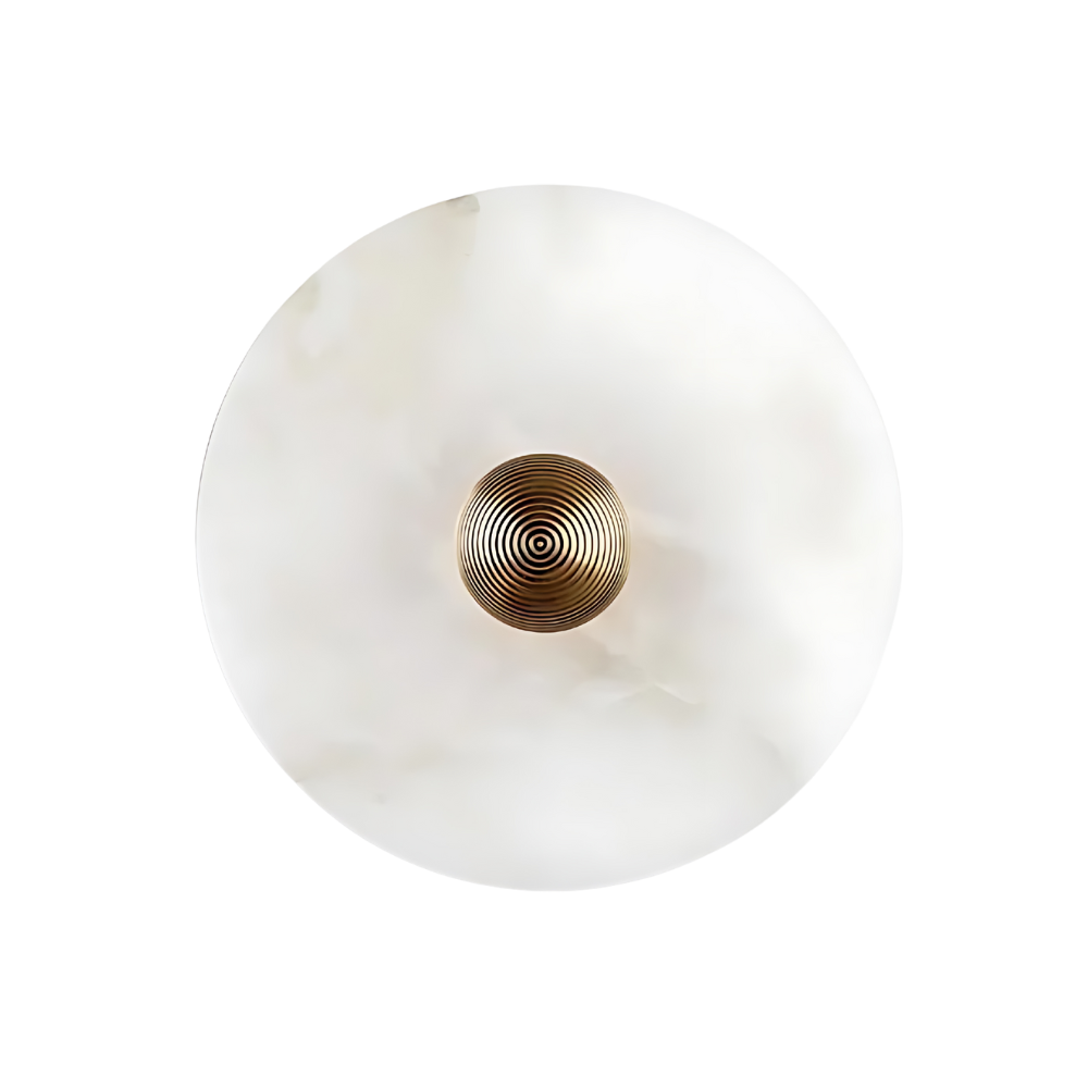 Applique murale ronde en aluminium blanc
