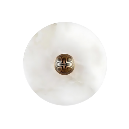 Applique murale ronde en aluminium blanc