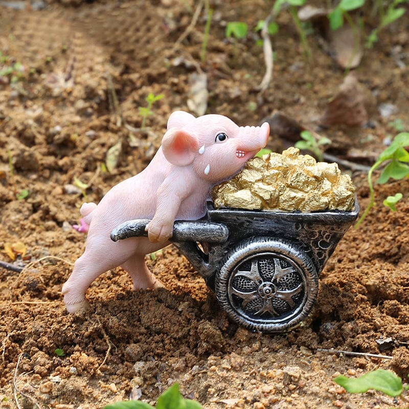 Adorable figurine de cochon décorative