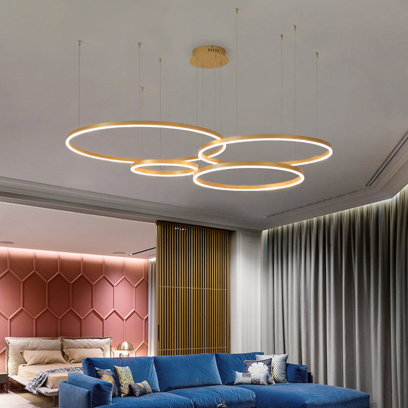 Stylish Metal Pendant Light Circle Design