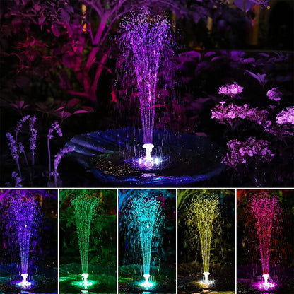 Solar Powered Fountain Pump with LED Light Show - Halri