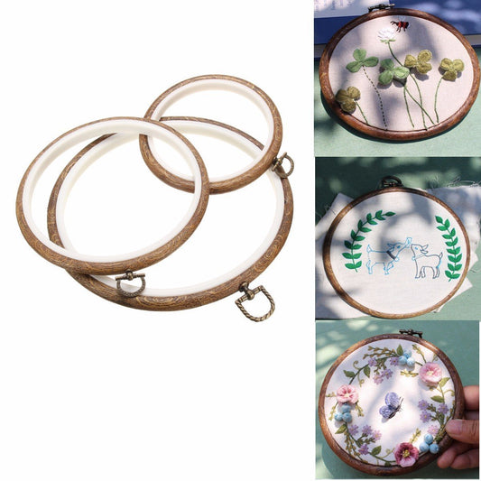 Retro 3pc Embroidery Circle Frames - Halri