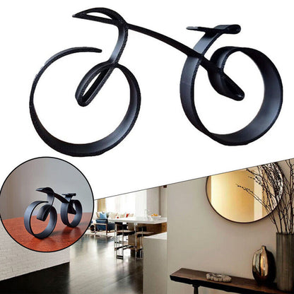 Simple Silver Bike Figure Statue