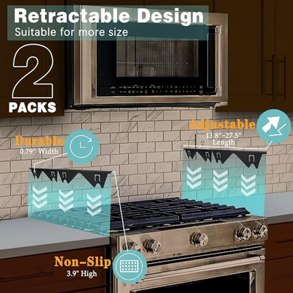 Flexible Stove Gap Filler | Durable Stainless Steel Heat Guard - Halri