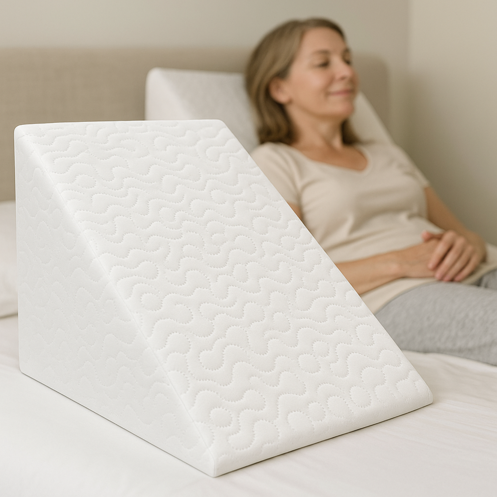 Comfortable Triangular Support Pillow for Back Relief - Halri