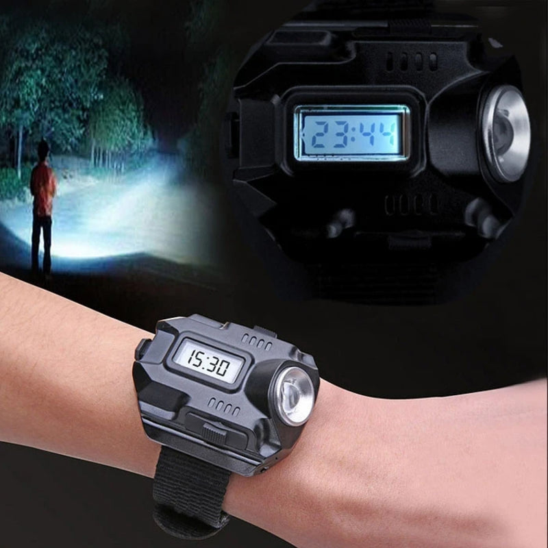 Waterproof LED Wristwatch with Flashlight and Compass - Halri