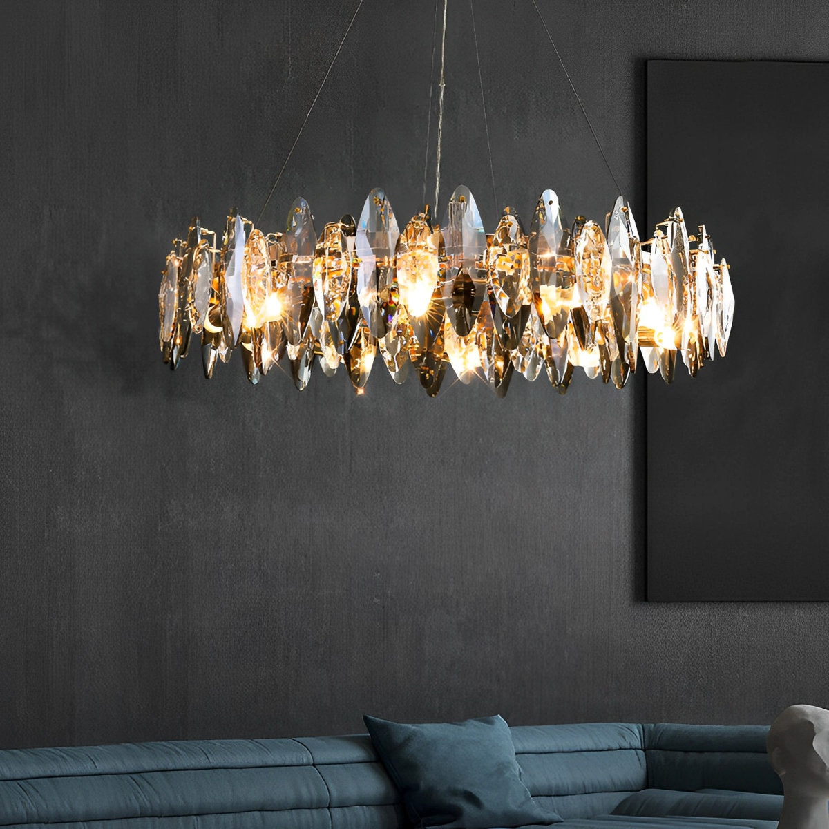 Elegant Crystal LED Ceiling Chandelier - Halri