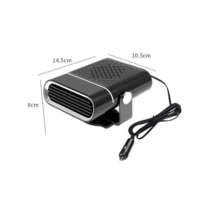 2-in-1 Portable Car Heater With 360° Rotation, Dual Hot & Cool Modes, Fog & Ice Removal